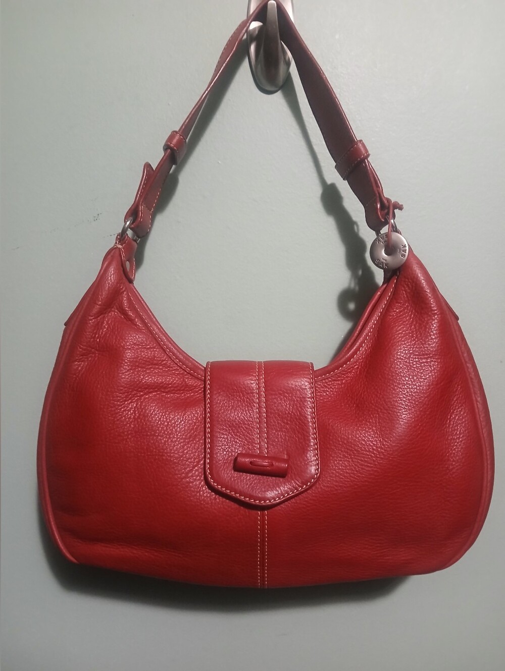 EUC The Sak Red Leather Hobo Shoulder Bag